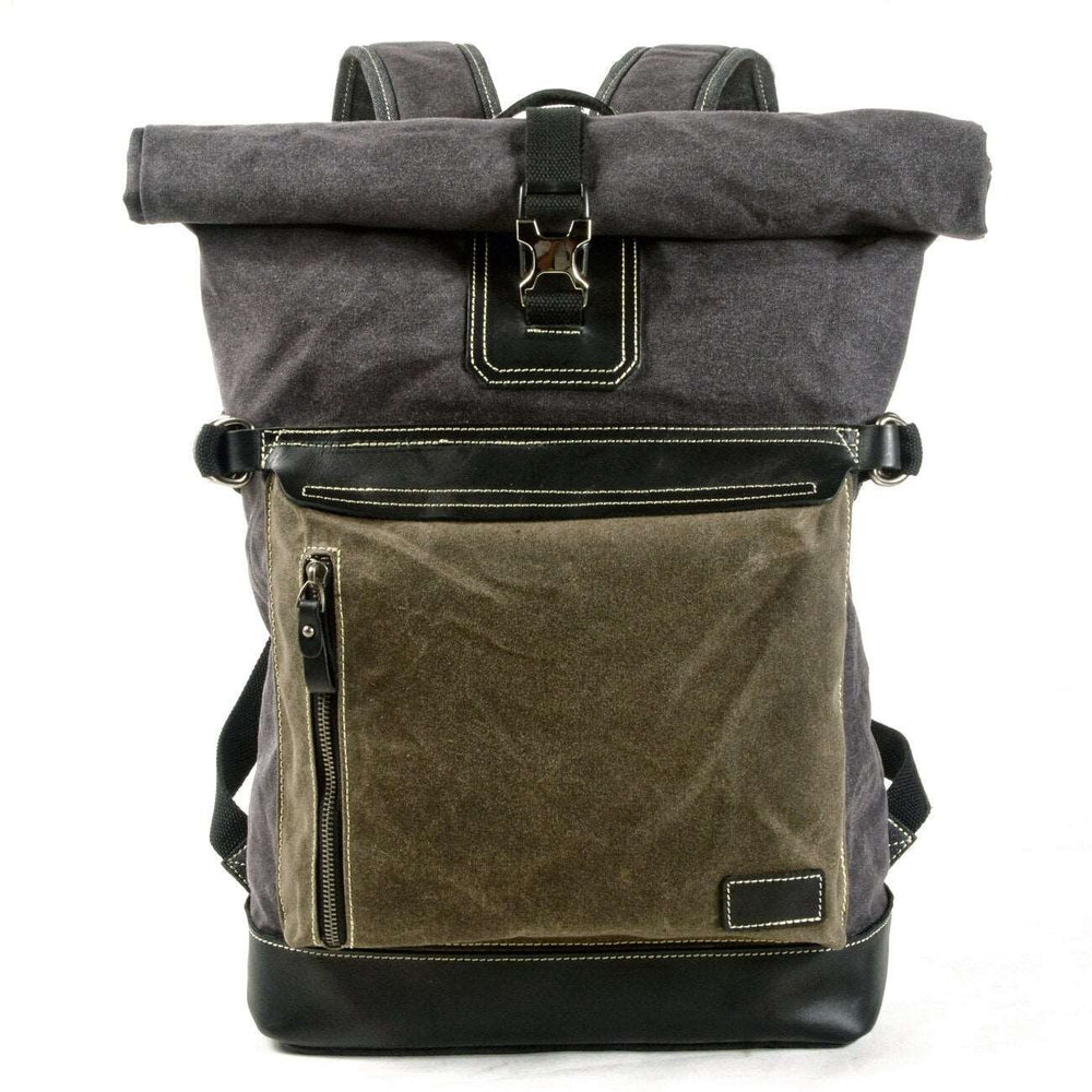 17L Roll-top Waxed Canvas Backpack