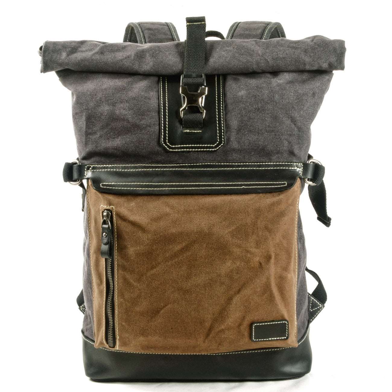 17L Roll-top Waxed Canvas Backpack