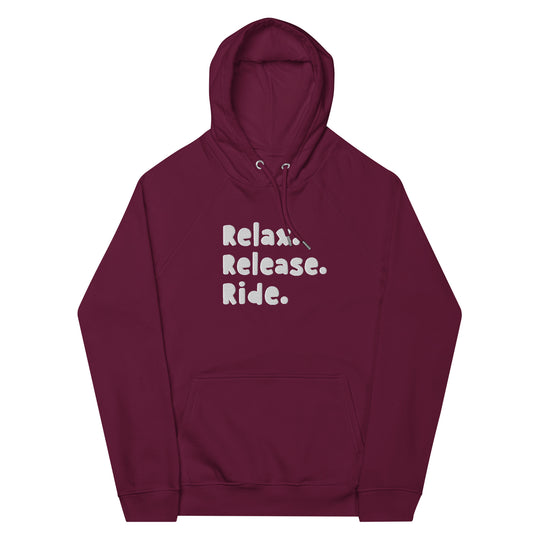 Relax. Release. Ride Embroidered Eco Hoodie